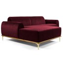 Ver imagem 1 de Sofá 230cm 4 Lugares Chaise Esquerdo Pés Gold B-278 Marsala
