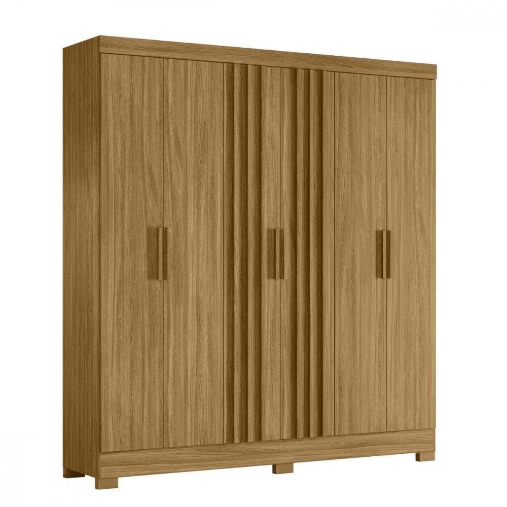 Guarda Roupa Valença 195cm 6 Portas Freijó com Portas Ripadas Moval - 2