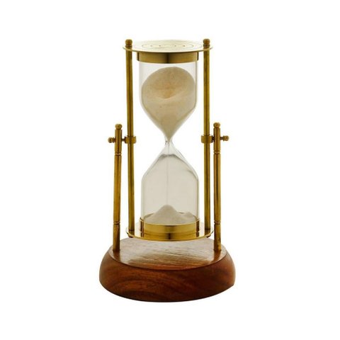 Ampulheta Decorativa Dourada Rojemac