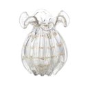 Ver imagem 3 de Vaso Murano Italy Transparente e Dourado 17cm Lyor