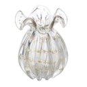 Ver imagem 1 de Vaso Murano Italy Transparente e Dourado 17cm Lyor