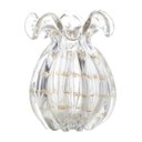 Ver imagem 2 de Vaso Murano Italy Transparente e Dourado 17cm Lyor