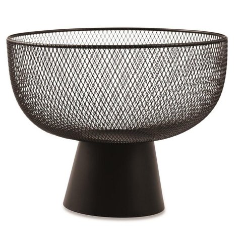 Centro de Mesa Metal Preto 24,5cm Mart