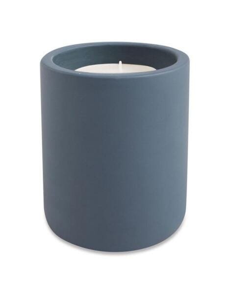 Vela com Suporte Cimento Azul 8cm Mart - 1