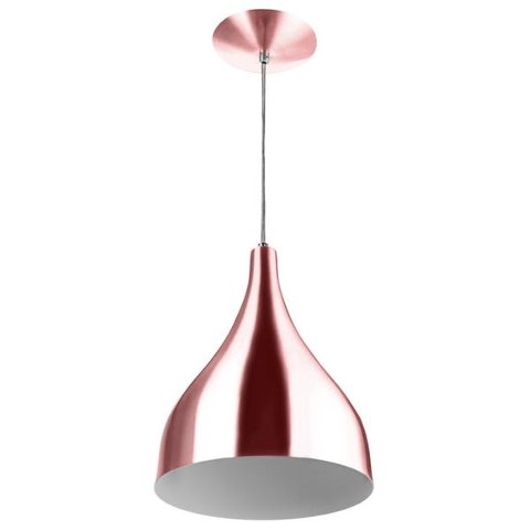 Lustre Pd Gota Pequena Alumínio 21cm Soquete E-27 Gold Rose