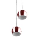Ver imagem 2 de Lustre Pendente Aluminio Bola Duplo 15cm Gold Rose