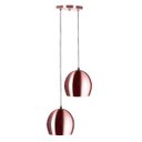 Ver imagem 1 de Lustre Pendente Aluminio Bola Duplo 15cm Gold Rose