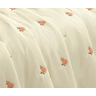 cobreleito cama queen 6 peças todo bordado colcha queem bouquet buque palha luxo - 5
