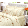 cobreleito cama queen 6 peças todo bordado colcha queem bouquet buque palha luxo - 4