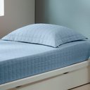 Ver imagem 2 de Colcha Solteiro Slip 200 Fios 100% Algodão Zapt Zum 02 Peças - Azul Claro