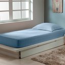 Ver imagem 1 de Colcha Solteiro Slip 200 Fios 100% Algodão Zapt Zum 02 Peças - Azul Claro