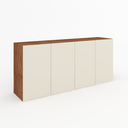 Ver imagem 6 de Balcão Buffet Sonhare 4 Portas Seda/Off White - Mobilarte Móveis