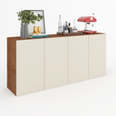 Ver imagem 3 de Balcão Buffet Sonhare 4 Portas Seda/Off White - Mobilarte Móveis
