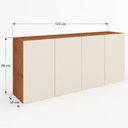 Ver imagem 4 de Balcão Buffet Sonhare 4 Portas Seda/Off White - Mobilarte Móveis