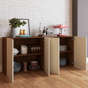 Ver imagem 2 de Balcão Buffet Sonhare 4 Portas Seda/Off White - Mobilarte Móveis