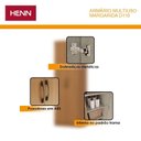 Ver imagem 7 de Guarda Roupa Casal 6 Portas 3 Gavetas Francês Cinamomo Off White com Armário Multiuso Margarida Cina