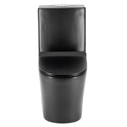 Vaso Sanitário Caixa Acoplada Redondo Fluir Preto Fosco - 3 Vaso Sanitário Caixa Acoplada Redondo Fluir Preto Fosco - 3