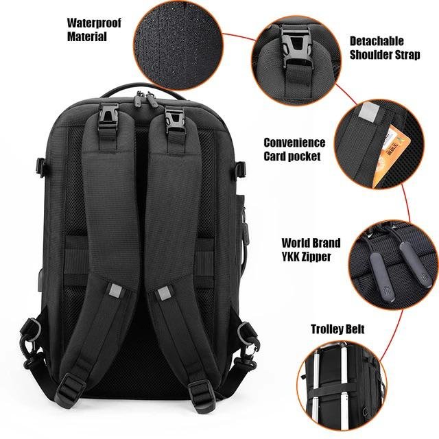 Mochila Pasta Executiva Viagem Negócios Notebook Impermeável Masculina Feminina Reforçada Arctic Hun - 6