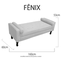 Ver imagem 4 de Recamier Baú Fênix para Cama Queen 160cm Suede Branco - Incasa Decor