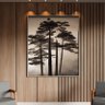 Quadro Decorativo Paisagem Araucaria Angustifolia com Moldura Prata - 100x70 Cm - 2