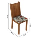 Ver imagem 3 de Kit 4 Cadeiras 4290 Madesa Rustic/Hibiscos Cor:Rustic/Hibiscos