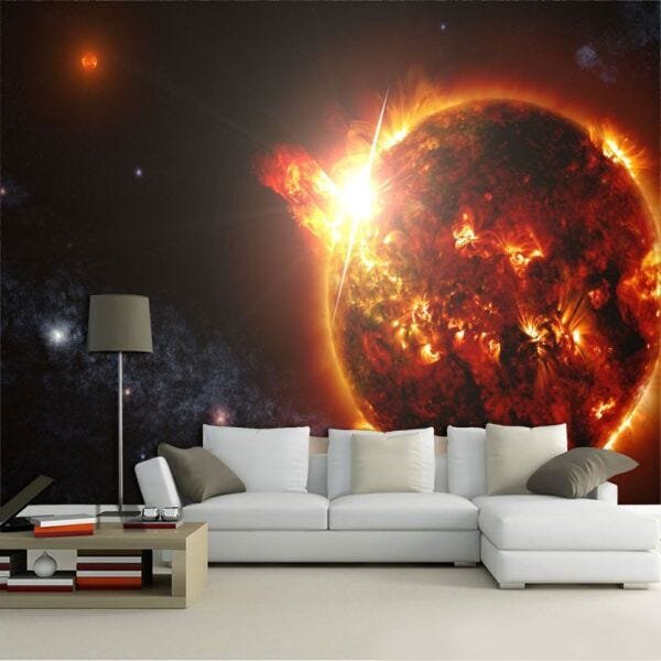 Papel De Parede 3D Universo 0011 - papel de parede paisagem - 1