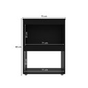 Ver imagem 2 de Balcão Adriana para Cooktop 4 ou 5 Bocas Preto - Ajl Móveis