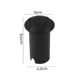 Kit 14 Spot Preto de Embutir Redondo 2 Fachos LED 1W 3000K Ace78 - 6