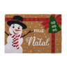 Capacho Feliz Natal Boneco de Neve em Fibra de Coco 60x40cm - 1
