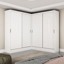 Ver imagem 1 de Closet Casal Duplo Belém 4 Portas 4 Gavetas Carioca Móveis Branco