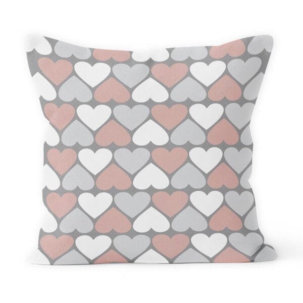 Kit 4 Almofadas Decorativas Own Aqui Tem Amor Coração - 45x45 cm - 3