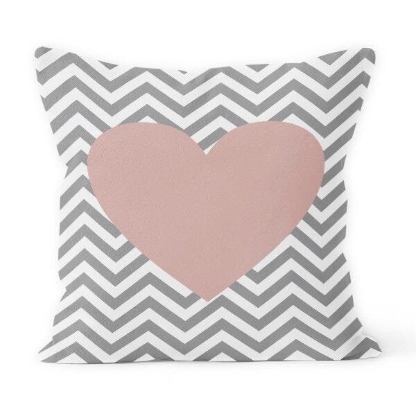 Kit 4 Almofadas Decorativas Own Aqui Tem Amor Coração - 45x45 cm - 5