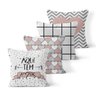 Kit 4 Almofadas Decorativas Own Aqui Tem Amor Coração - 45x45 cm - 1