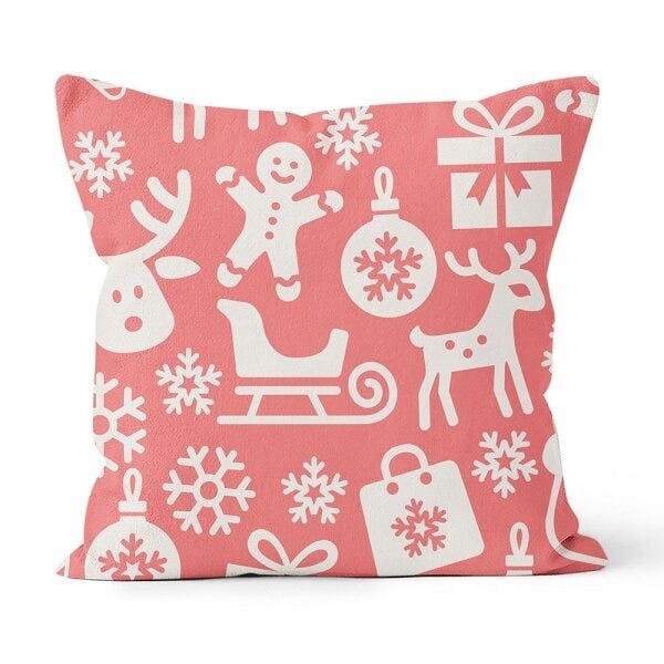 Kit 4 Almofadas Decorativas Own Natal e Listras Vermelha - 45x45 cm - 2