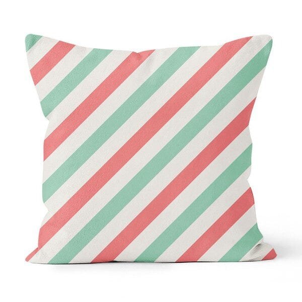 Kit 4 Almofadas Decorativas Own Natal e Listras Verde - 45x45 cm - 4