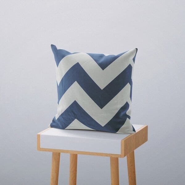 Kit 4 Almofadas Decorativas Own Geométrico Cinza e Azul - 45x45 cm - 4