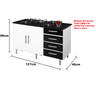 Balcão Canadá 4 gavetas gabinete para cooktop de 5 bocas PASSE BEM - 3