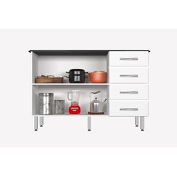 Balcão Canadá 4 gavetas gabinete para cooktop de 5 bocas PASSE BEM - 4