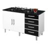 Balcão Canadá 4 gavetas gabinete para cooktop de 5 bocas PASSE BEM - 2