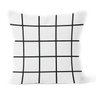 Almofada Decorativa Own Estampa Grid Branca e Preta - 45x45 cm - 1