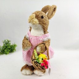 Coelho Fêmea Cesta Pintinho Decorativo Páscoa 37cm Decoração - 2