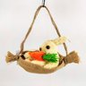 Coelho Rede Balanço Cenoura Decorativo Páscoa 13x22x10cm - 2