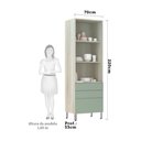 Ver imagem 3 de Paneleiro 70Cm Lis Legno Crema Com Verde Jade