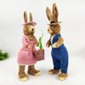 Coelho Casal Cartola Chapéu Decorativo Páscoa 45/43cm 2pç - 2