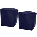 Ver imagem 1 de Kit 02 Puffs Ametista D02 Veludo Azul Marinho C-287
