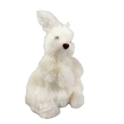 Coelho Fêmea Branco Decorativo Páscoa 22x14x16cm Decoração - 1