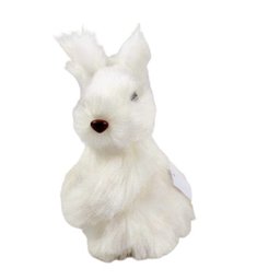 Coelho Pai Branco Decorativo Páscoa 21x12x16cm Decoração - 1 Coelho Pai Branco Decorativo Páscoa 21x12x16cm Decoração - 1