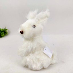 Coelho Pai Branco Decorativo Páscoa 21x12x16cm Decoração - 3 Coelho Pai Branco Decorativo Páscoa 21x12x16cm Decoração - 3