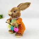 Ver imagem 3 de Coelho Fêmea Cozinheira Laranja Decorativo Páscoa 20x10cm