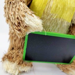 Coelho Mini Lousa Laço Amarelo Decorativo Páscoa 23x13x13cm - 3